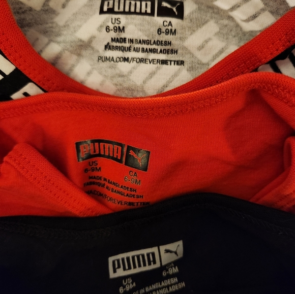 Three PUMA size 6 to 9 month onesies. New! - Picture 5 of 6